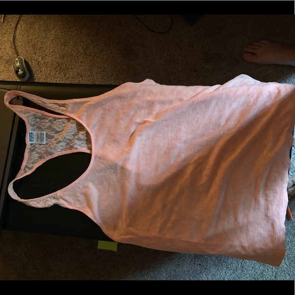 PINK tank top with sheer back - Picture 4 of 5